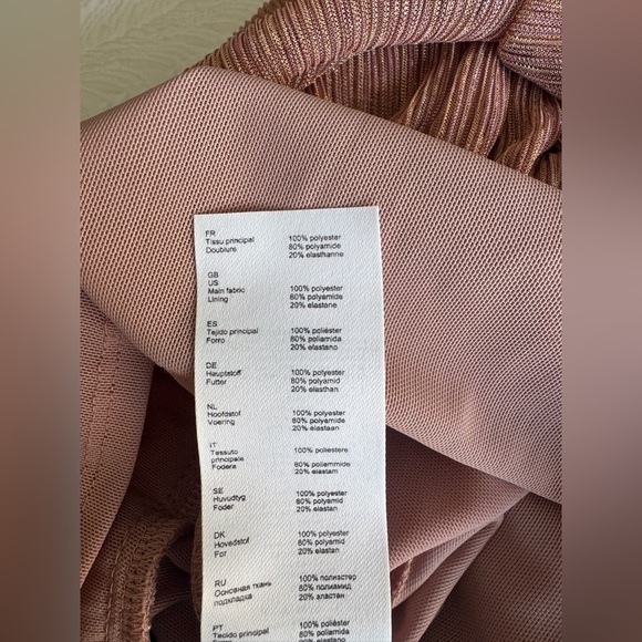 Maje Rosina Lamé Ruched Dress Barbie Wedding Events Size 34 NWT - Picture 14 of 15